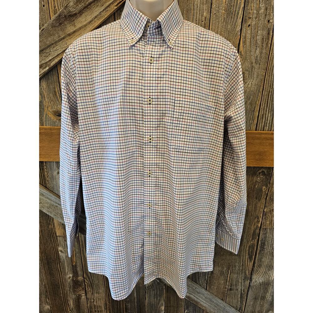 Forsyth of Canada Classic Fit Non Iron Long Sleeve Check Sport Shirt Pink Medium